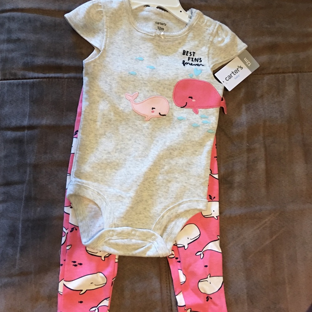 Carter’s baby girl 2 piece set 9 months